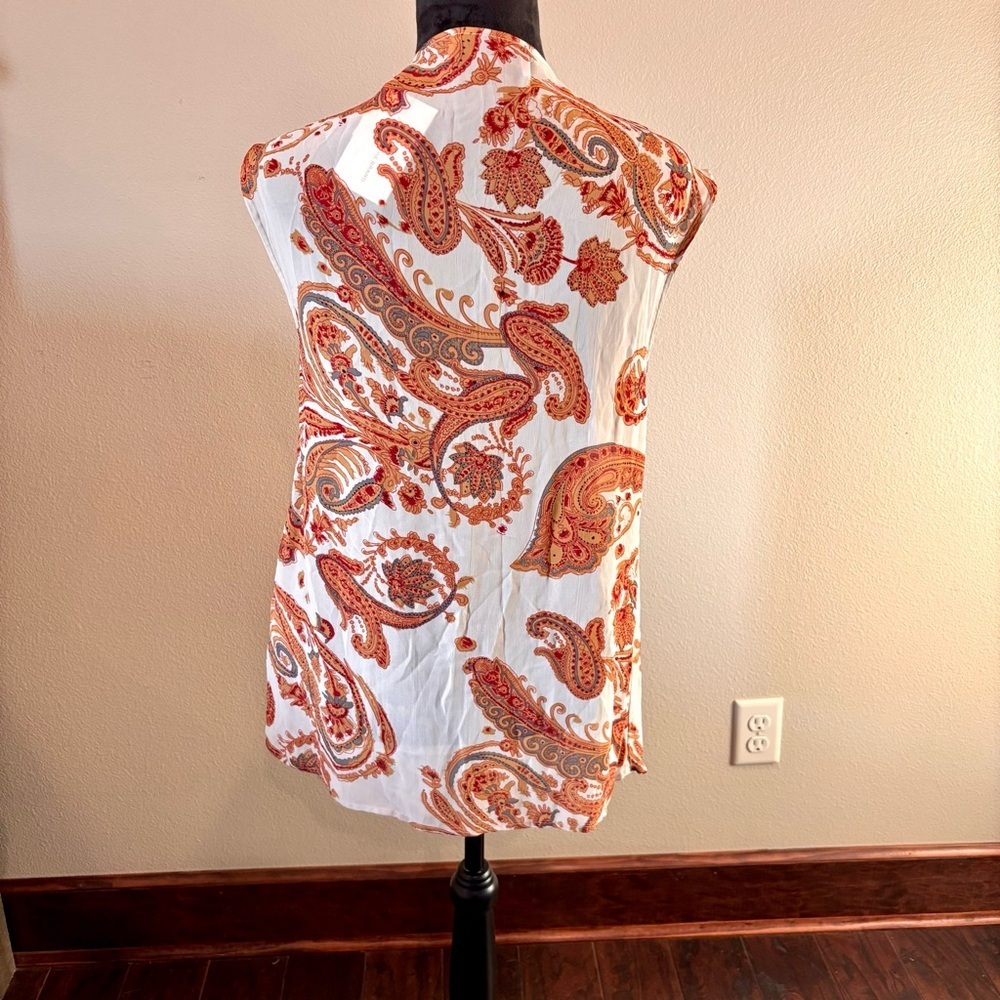 NWT Faithfull the Brand lonica Tie Top in Rayon-georgette,Small,Chic Summer - Picture 6 of 11